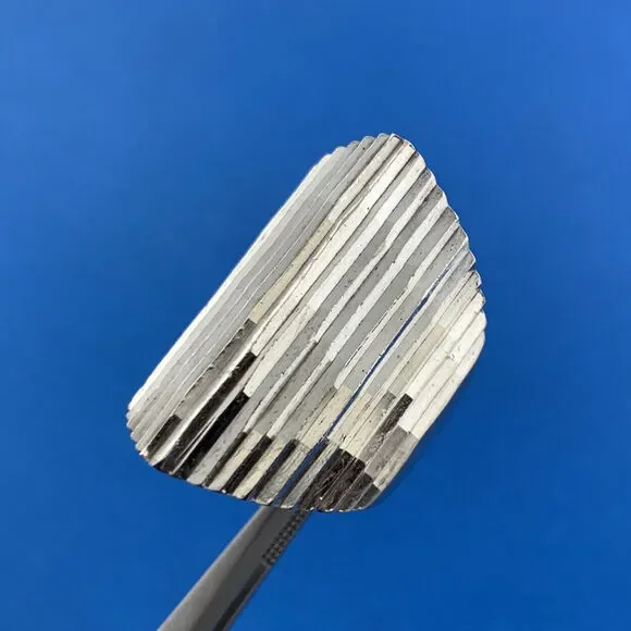 Vintage Taxco 925 Sterling Silver Textured Diamond Cut Statement Finger Ring - Picture 4 of 9